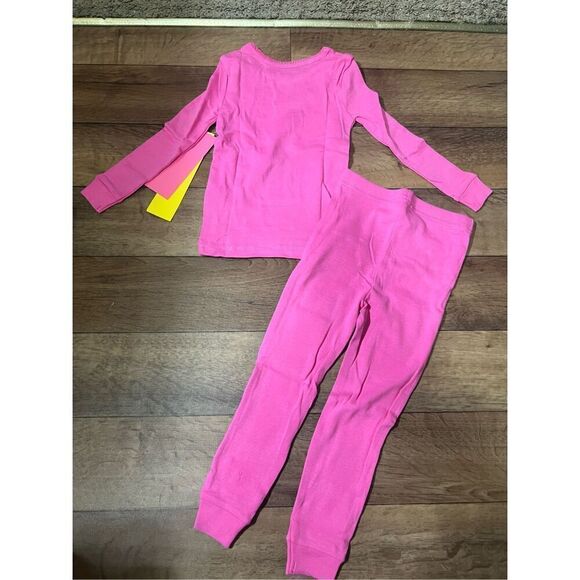 Komar Kids Pink Skeleton Glow In The Dark 2pc Jammy Set Girls 2T NEW - Picture 7 of 9